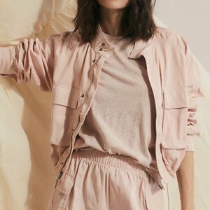 ATM Cotton Pink Boxy Crop Tee XL